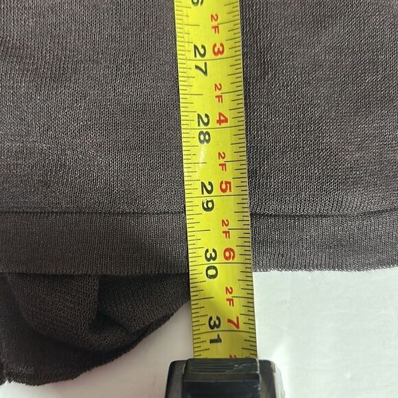 Marina Rinaldi Open Front Lightweight Semi Sheer Brown Draped Long Cardigan L - Picture 12 of 12